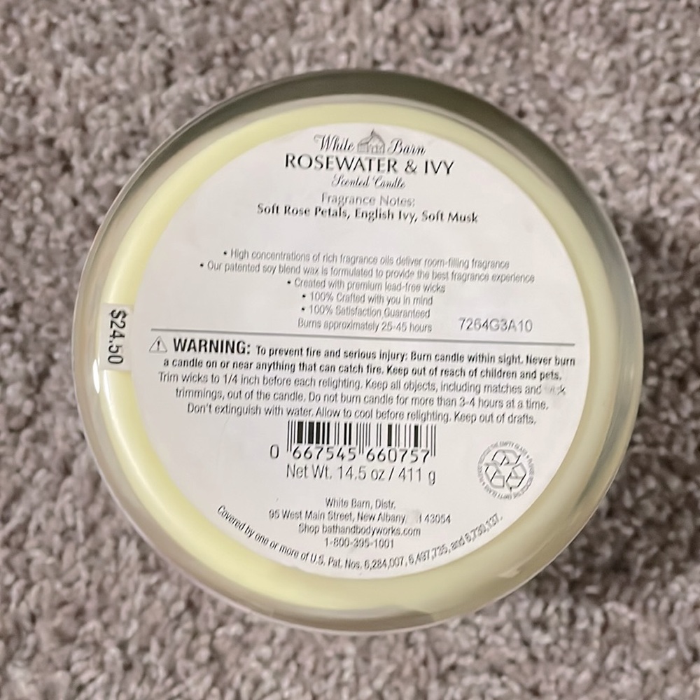 Bath & Body Works Rosewater & Ivy Scented Candle - Picture 2 of 3